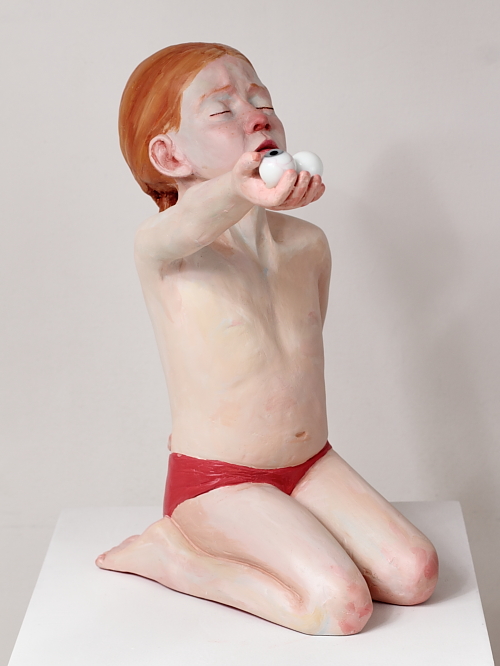 you can have them, 2012, fiberglass, glass eyes, 42x30x20cm